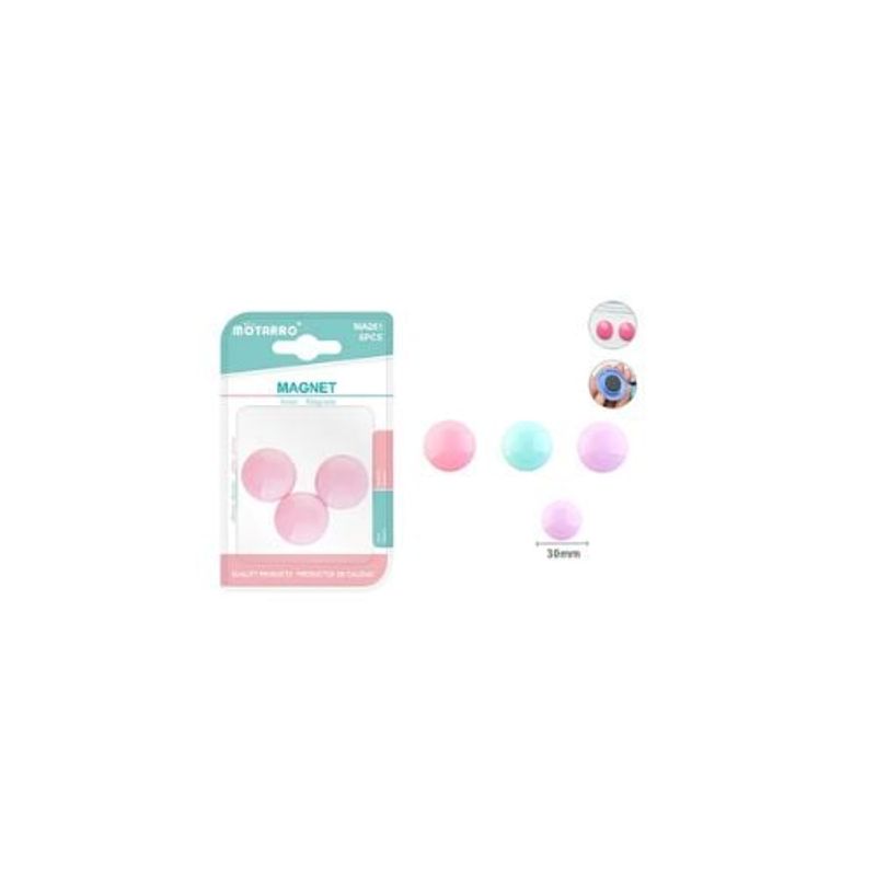 GENERICO - Imán Pastel 6 Pcs 30 Mm