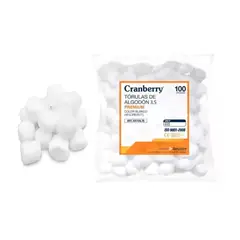 CRAMBERRY - Torulas De Algodon 3,5 Gr Bolsa 100 Unidades Cranberry
