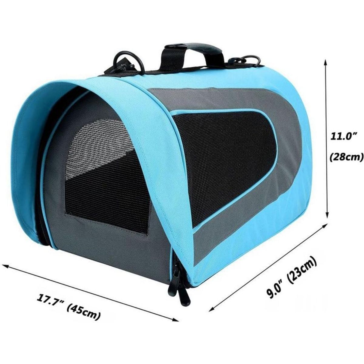 GENERICO - Bolso Transportador Mascotas Cabina Avión 48x28x23 cm - Celeste - SA-1-Verde-1