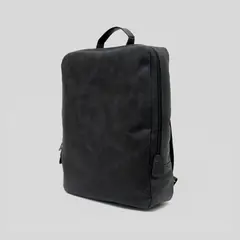 TRAUKO - Mochila Unisex Cuero Negra Verona