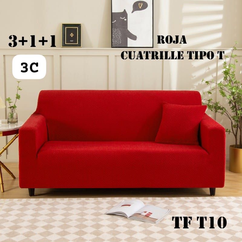 GENERICO - pack fundas de sillones texturizada 311