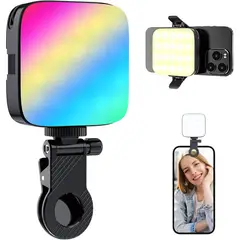 AZULAMAR - Led Luz De Video Lampara de Lectura Selfie RGB Luz P Celular Cámara