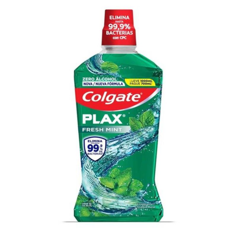 COLGATE - Colgate Enjuague bucal plax fresh mint