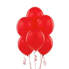 GENERICO - Globos lisos rojos R9 látex 25 un