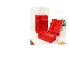 GENERICO - Caja de Regalo 3pcs rojo