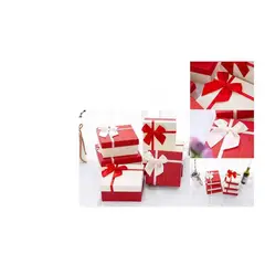 GENERICO - Caja de Regalo Set 3pcs Rojo