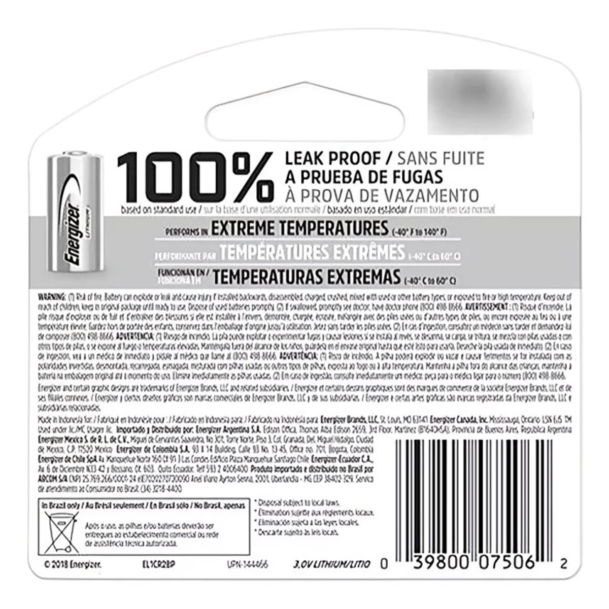 ENERGIZER - PILA FOTO GRAFICA ENERGIZER CR2