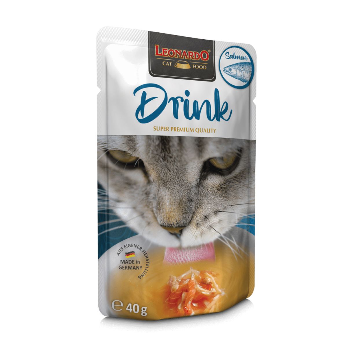 CAT FOOD LEONARDO - Alimento Leonardo Drink Sabor Salmon Pouch Para Gato