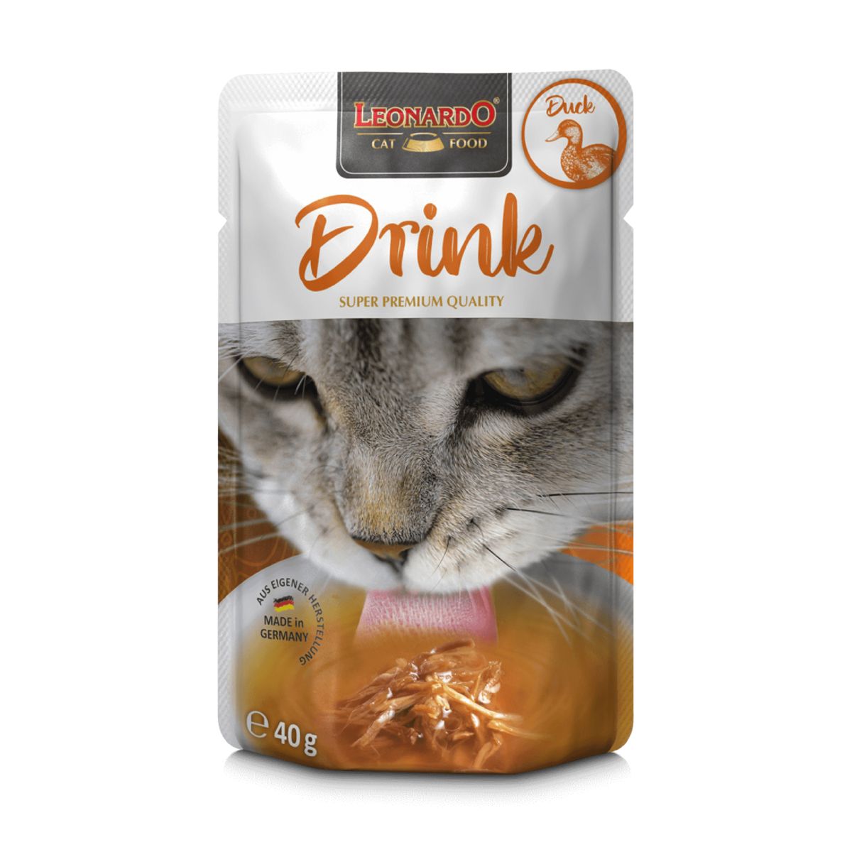 CAT FOOD LEONARDO - Alimento Leonardo Drink Sabor Pato Pouch Para Gato