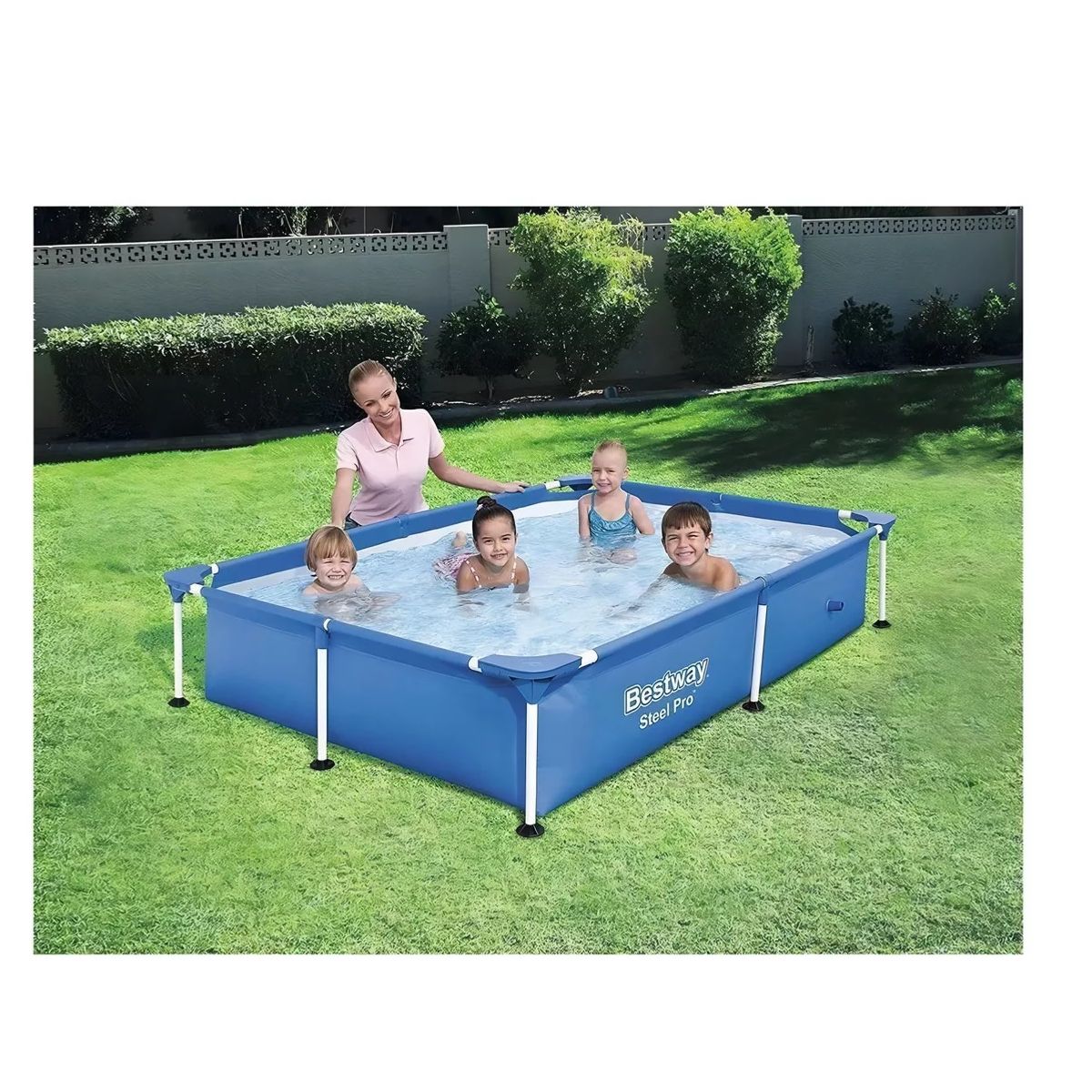 BESTWAY - Piscina Rectangular Bestway 56401 Azul 2.21mx1.50x0.43m