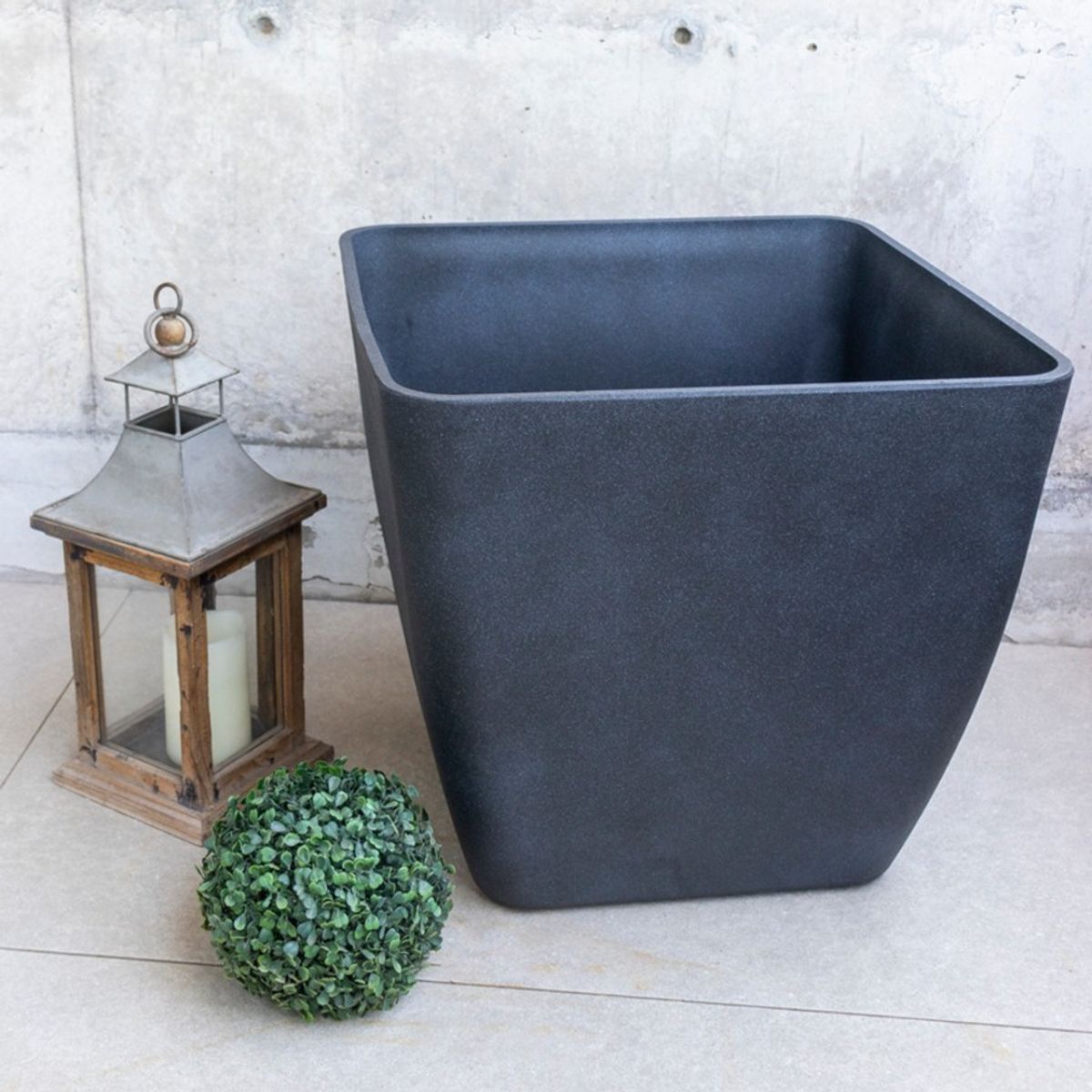 VADELL - Macetero Trapecio XL Color Negro