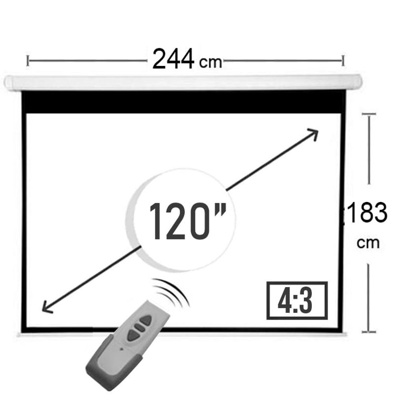 GENERICO - TELON ELECTRICO 244X183 CM INCLUYE CONTROL REMOTO
