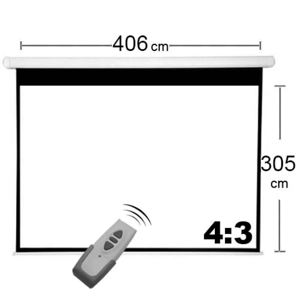 GENERICO - TELON ELECTRICO 406×305 CM  INCLUYE CONTROL REMOTO