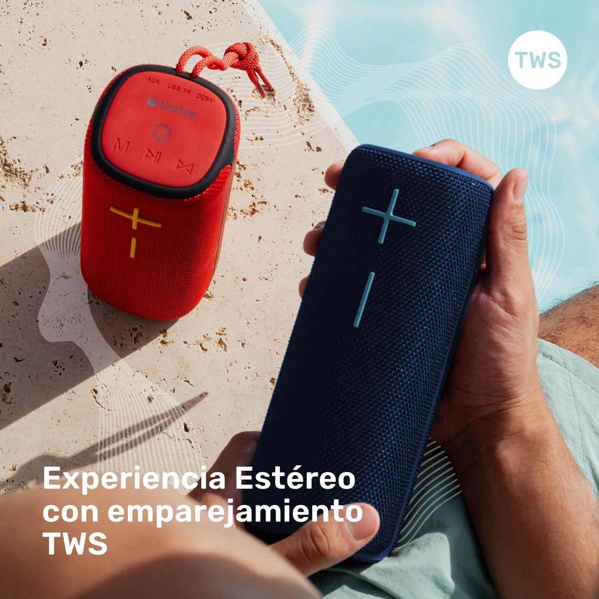 LHOTSE - Parlante Portátil Inalámbrico Bluetooth Pulse On - Azul