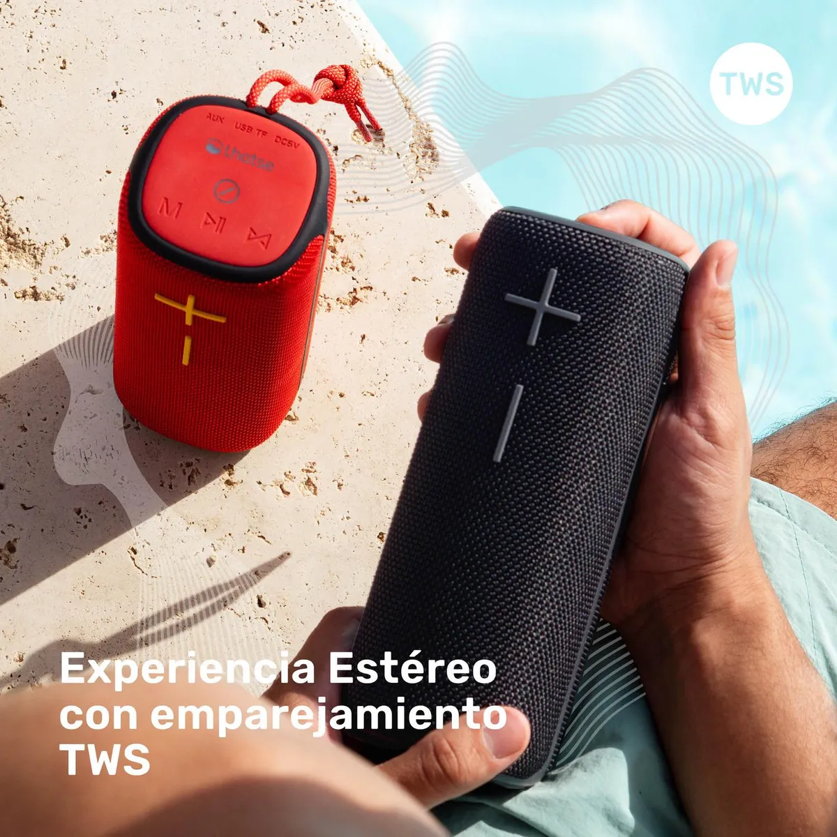 LHOTSE - Parlante Portátil Inalámbrico Bluetooth Pulse On - Verde