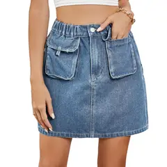 BLWOENS - Falda Mujer - Azul