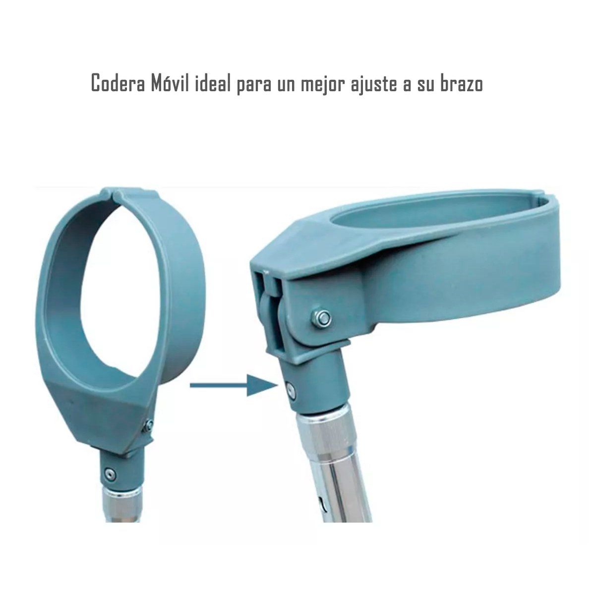 ONEDER - Baston Ortopedico Oneder Codera Movil Par Ajustable Aluminio KJT918B