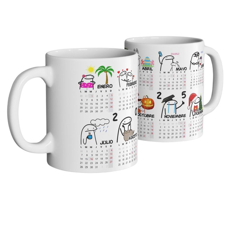 MI COMPRA ONLINE - Tazón Taza Personalizada Flork Calendario 2025 Mug 325 Ml