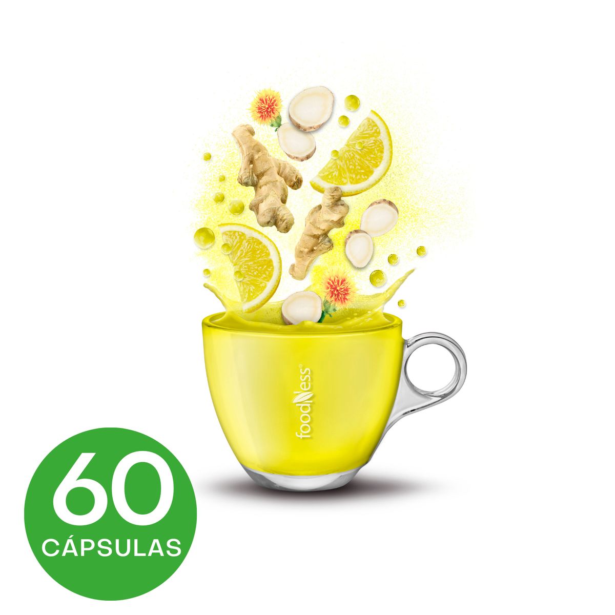 FOODNESS - Infusión Jengibre y Limón 60 cápsulas Dolce Gusto compatible