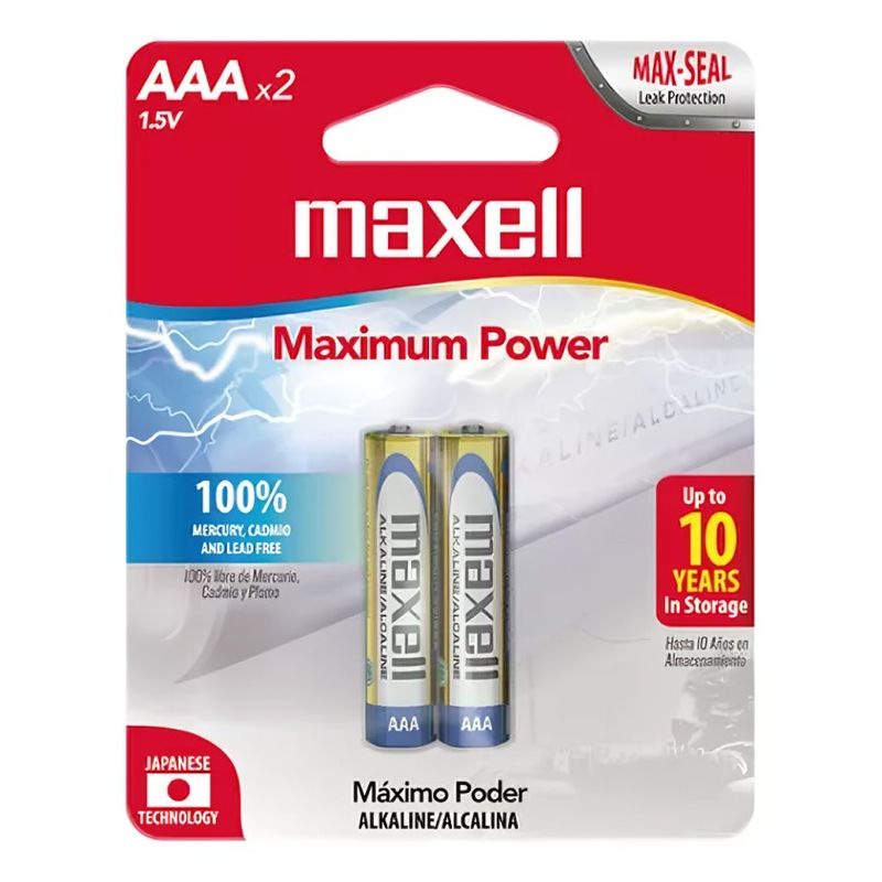MAXELL - PILA ALCALINA MAXELL MAX ALCALINA  AAA X 2