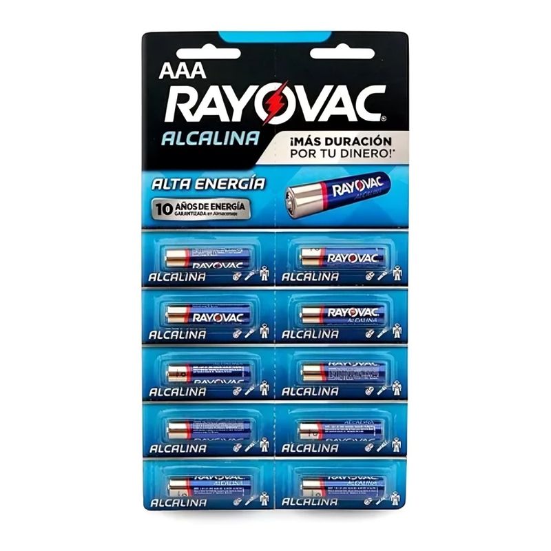 RAYOVAC - PILA ALCALINA RAYAVAC AAA X 10