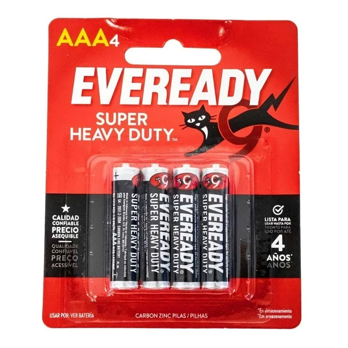 EVEREADY - PILA DE CARBON EVEREADY AAA X 4