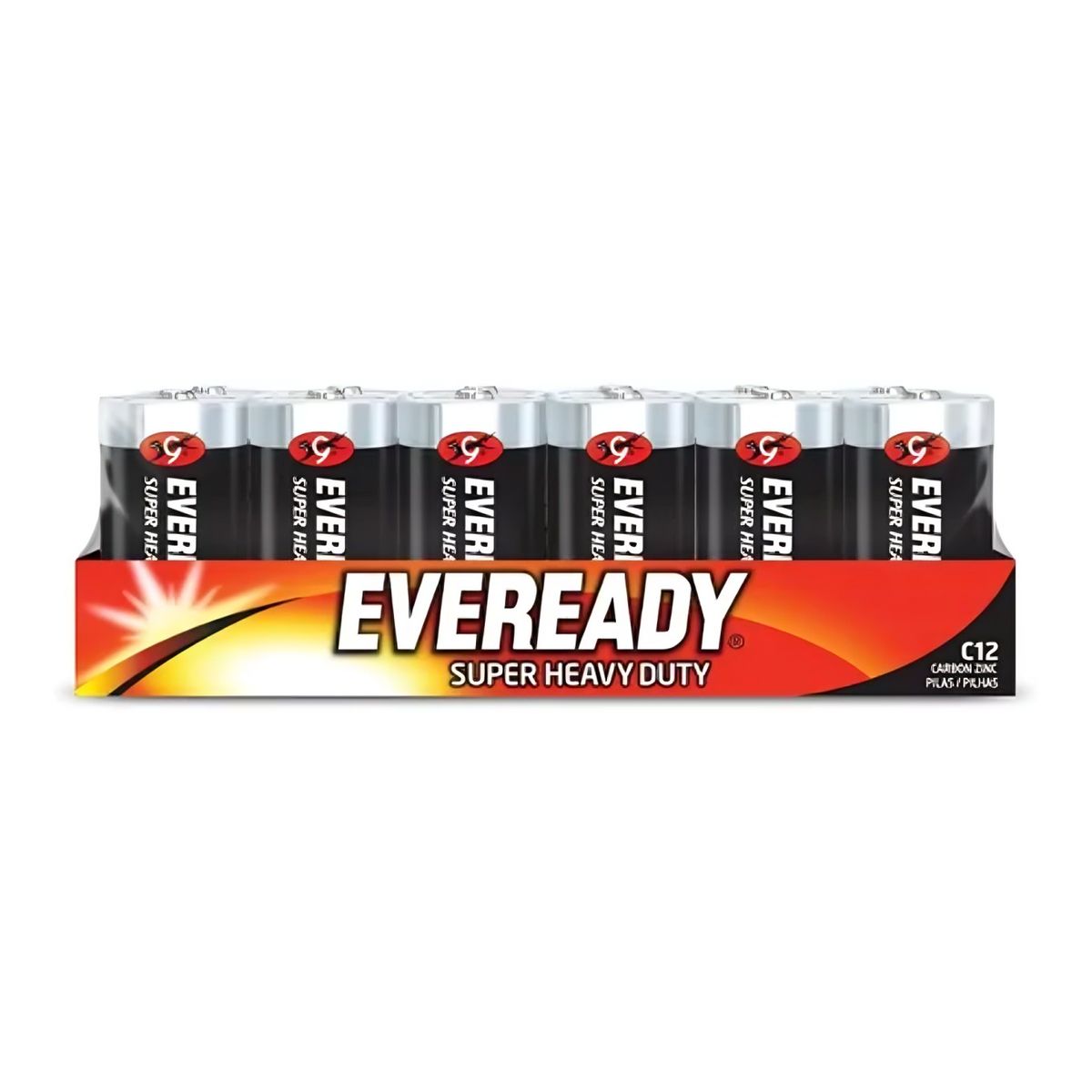 EVEREADY - PILA DE CARBON EVEREADY  C  12 UNIDADES