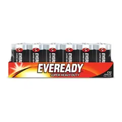 EVEREADY - PILA DE CARBON C 12 UNIDADES