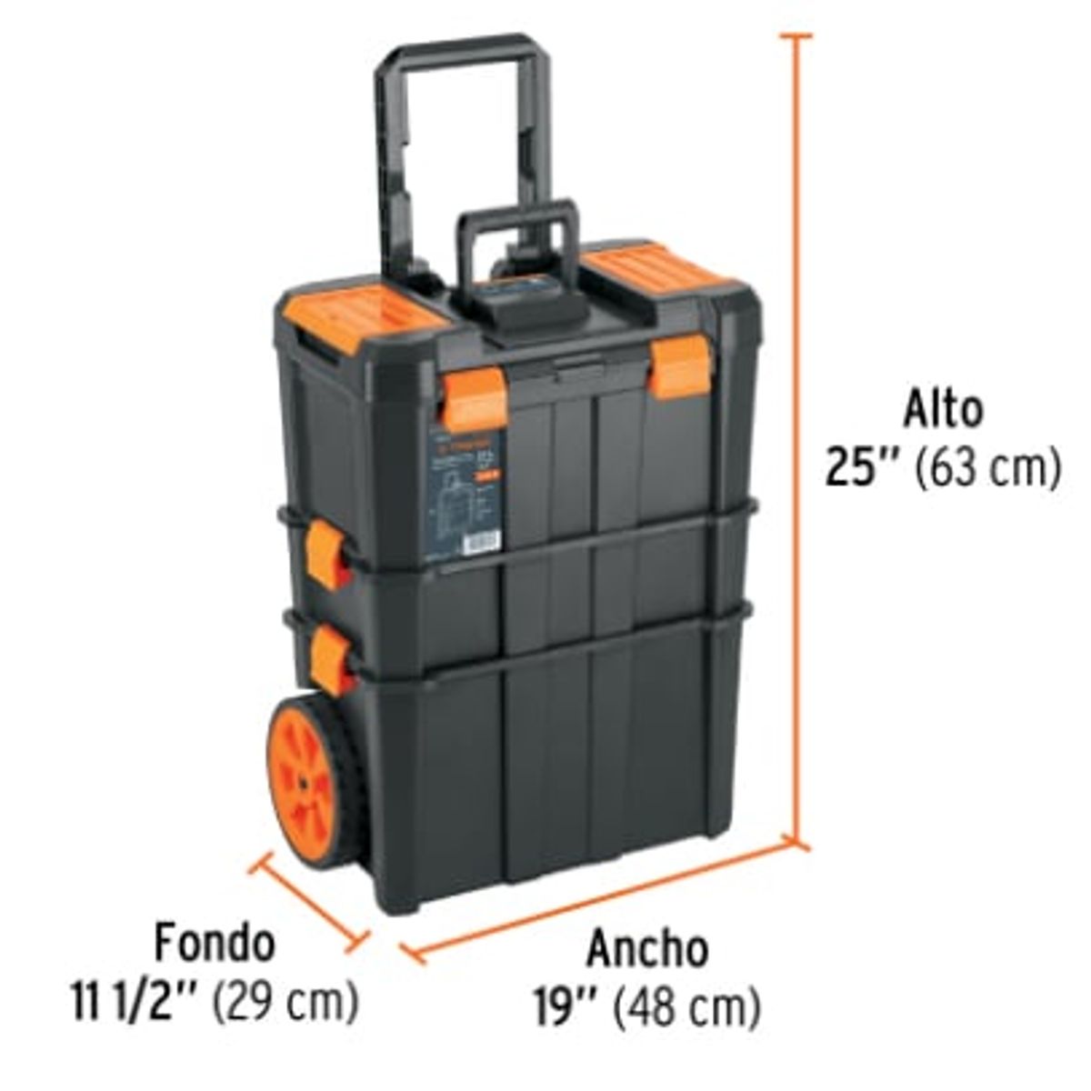 TRUPER - CAJA HERRAMIENTAS 19 X 25 3 EN 1 CHP-1925R  102644 TRUPER