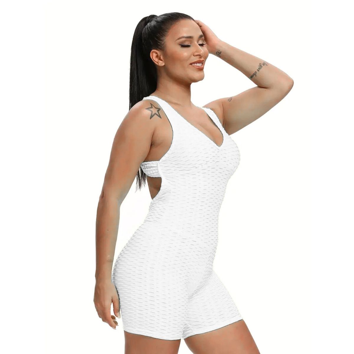 LIKE SHOP - Enterito Sexy Deportivo Corto Mujer, Gym, Fitness Levanta Cola 636