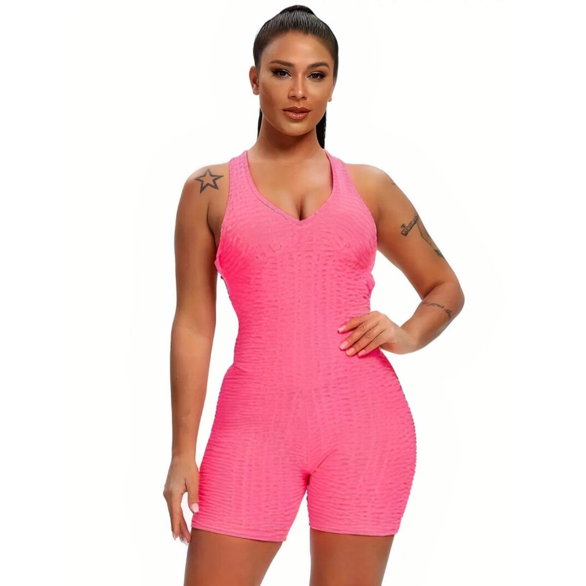 LIKE SHOP - Enterito Sexy Deportivo Corto Mujer, Gym, Fitness Levanta Cola 636