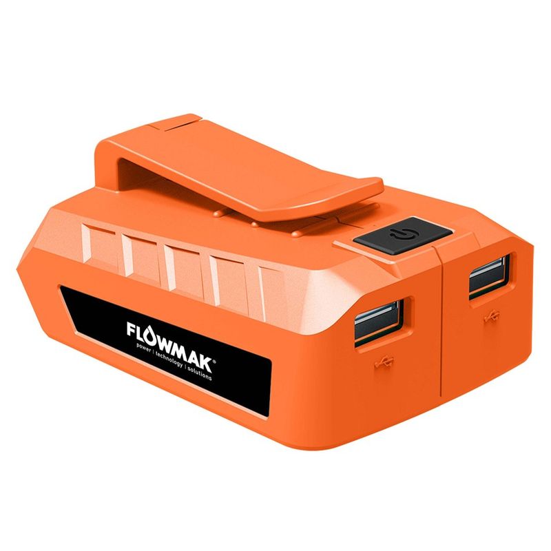 FLOWMAK - Cargador De Respaldo Portátil Doble Usb 18v, Marca Flowmak