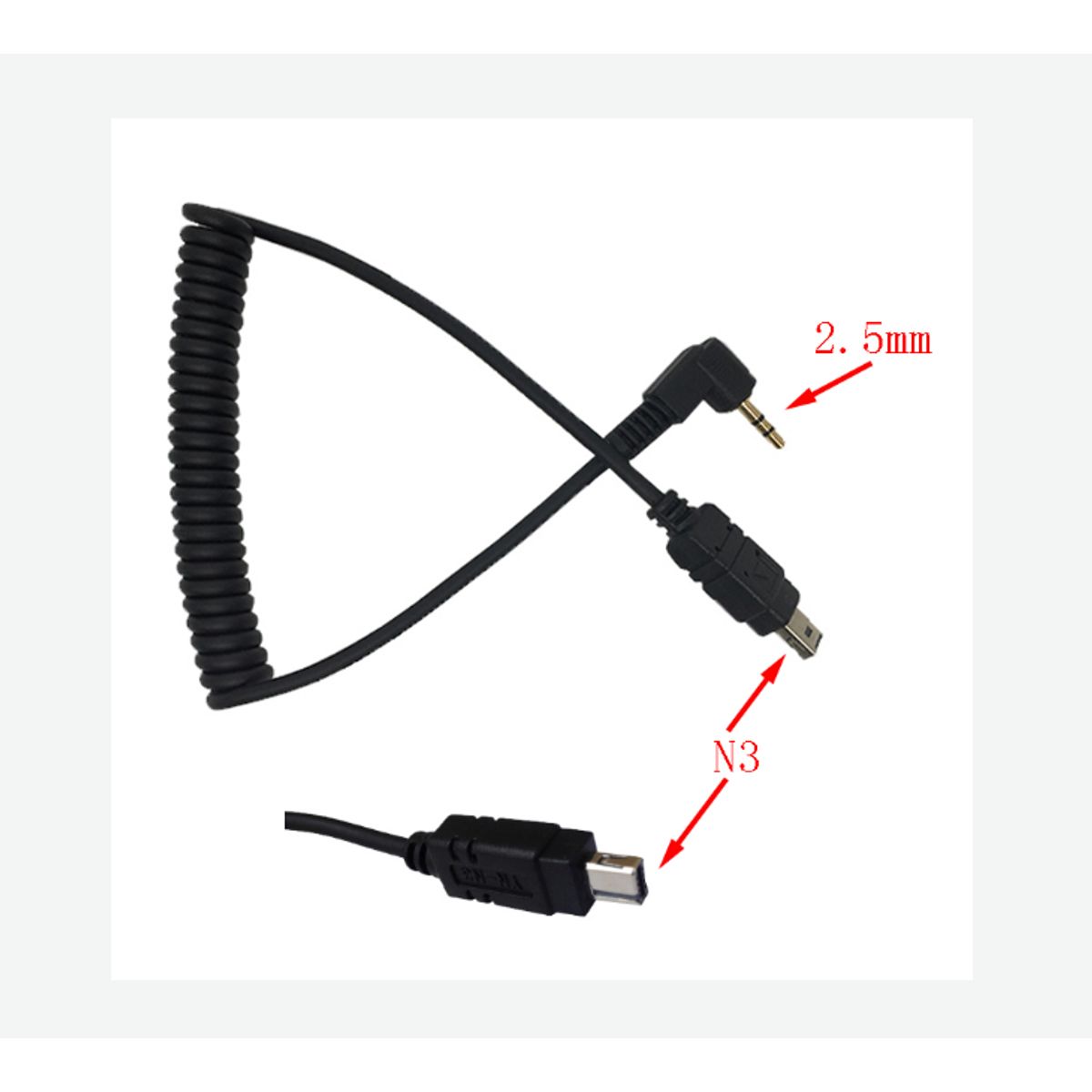 GENERICO - CABLE N3 DISPARADOR REMOTO CONECTOR DE 25MM PARA NIKON