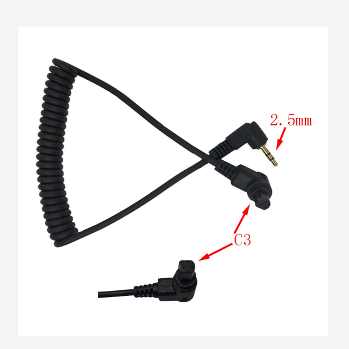 GENERICO - CABLE C3 DISPARADOR REMOTO CONECTOR DE 25MM PARA CANON