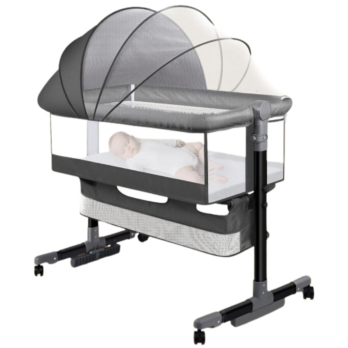 GENERICO - Cuna Moisés Con Colchón Bebé 4 Modos En 1 Con Mosquetero