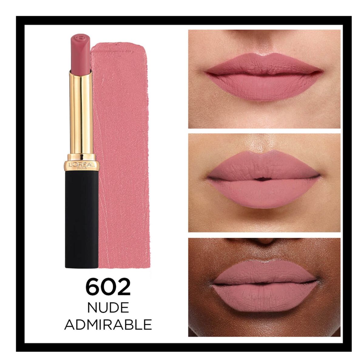 LOREAL PARIS - 3 Labiales Color Riche Volume Mate Nude Admirable T 602 L'Oréal