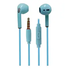 OEM - Audifono In-Ear U19 con Micrófono en Color Celeste