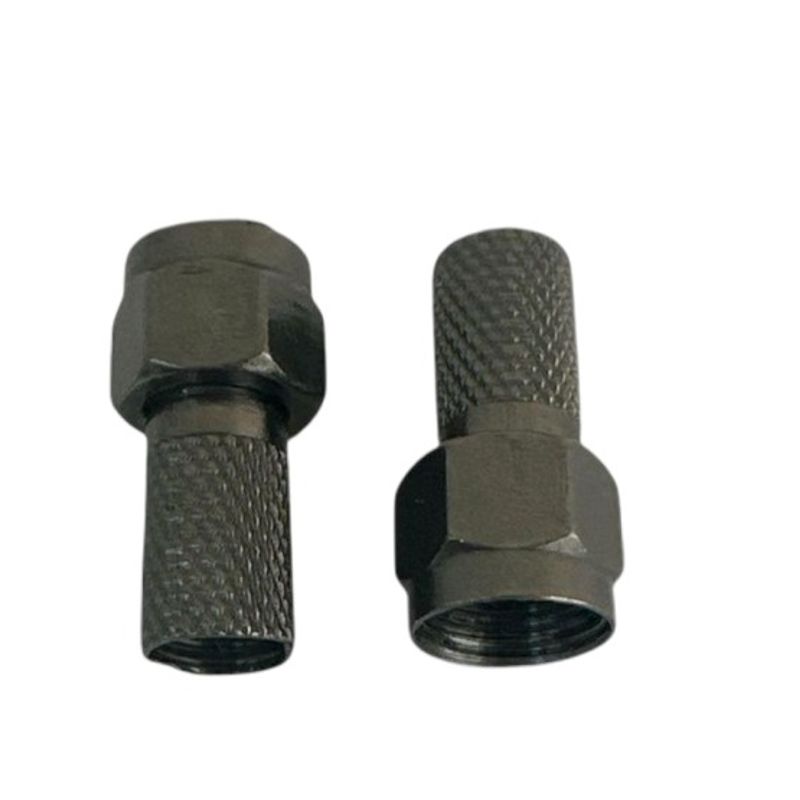 OEM - Conector Coaxial RG-6 Níquel Set de 25 en Caja PVC