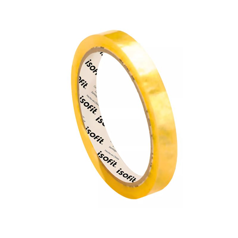 ISOFIT - Cinta Adhesiva Yellow Clear 12mm x 30mts Isofit