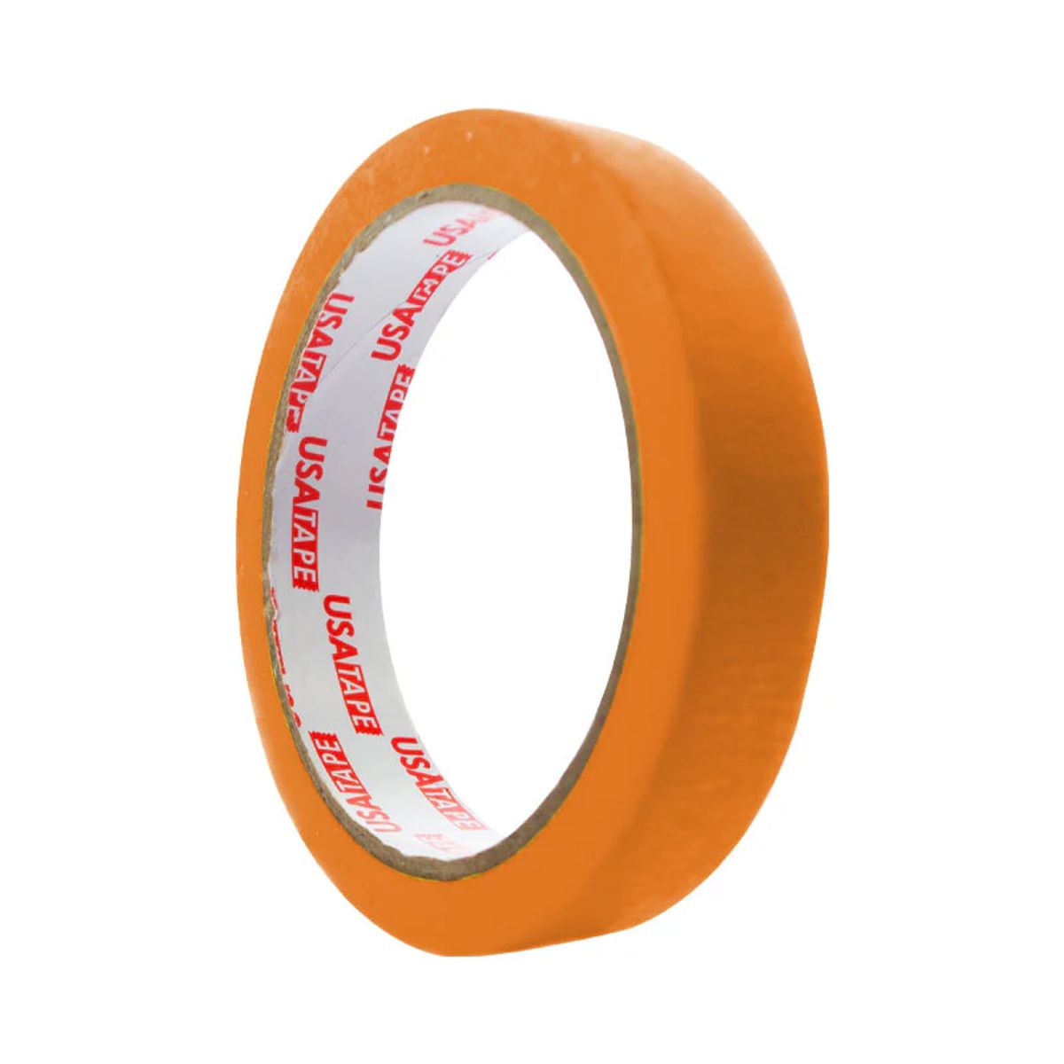 USATAPE - Cinta Masking Tape 18mm x 20mts Color Naranjo Usatape