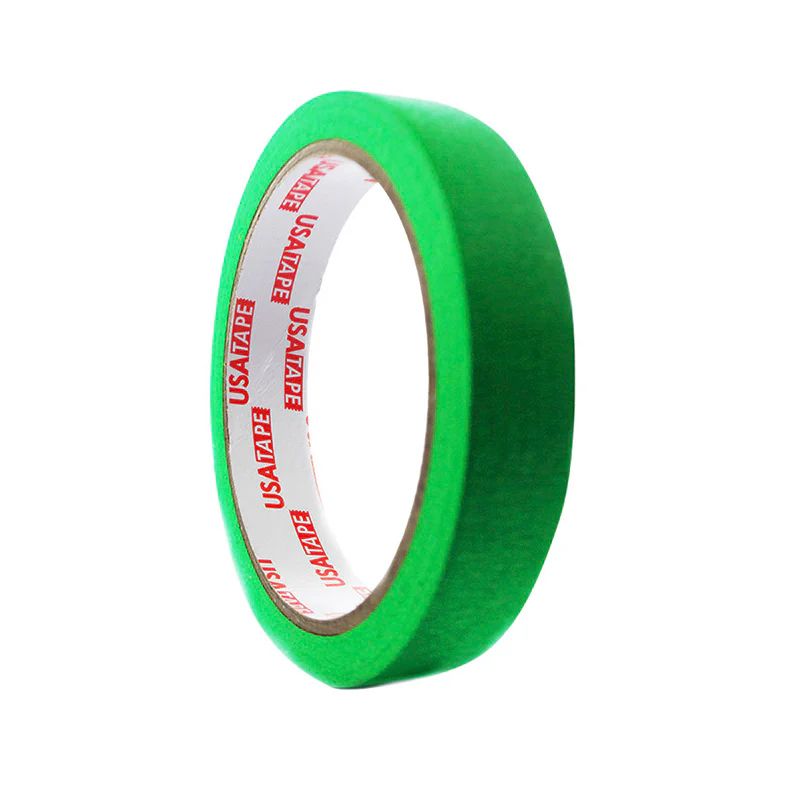 USATAPE - Cinta Masking Tape 18mm x 20mts Color Verde Usatape