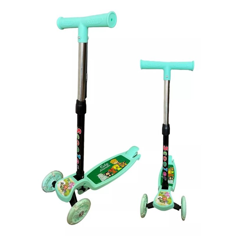GENERICO - Monopatin Scooter Con Luces Para Niños Y Niñas Plegable