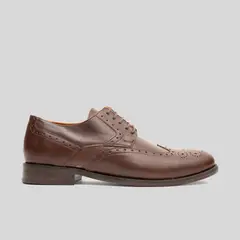 TRAUKO - Zapato Hombre Cuero Café Oscuro Montecarlo
