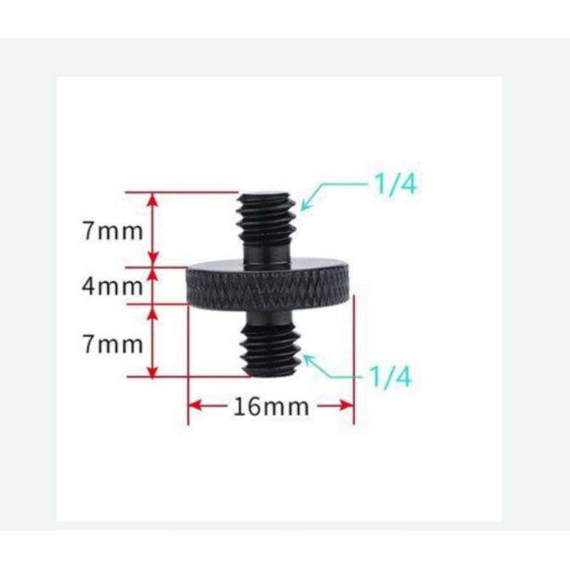 GENERICO - ADAPTADOR ROSCA 1/4 MACHO 1/4 MACHO  1/4  (A6) METÁLICO