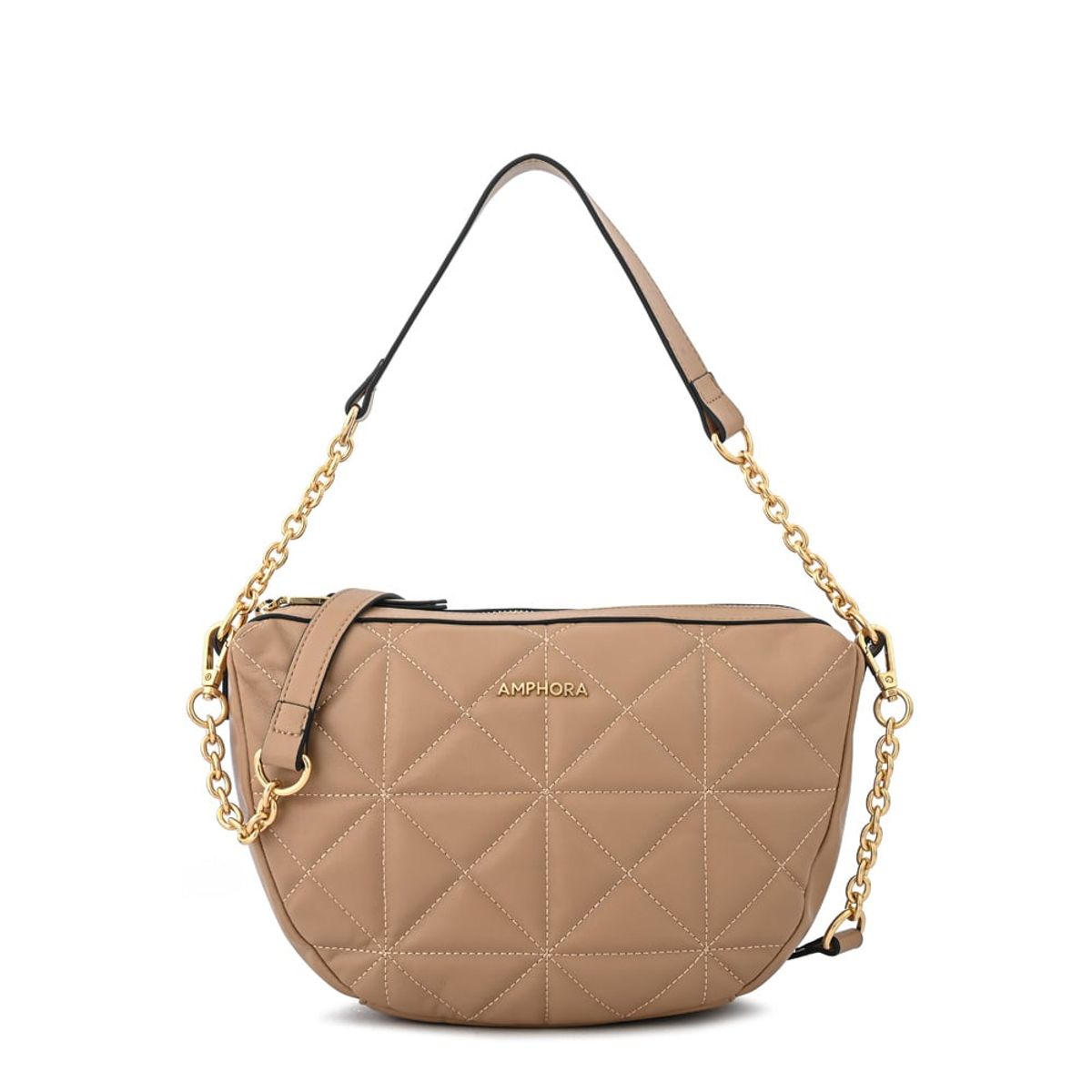 AMPHORA - Cartera bandolera michelle mediana beige