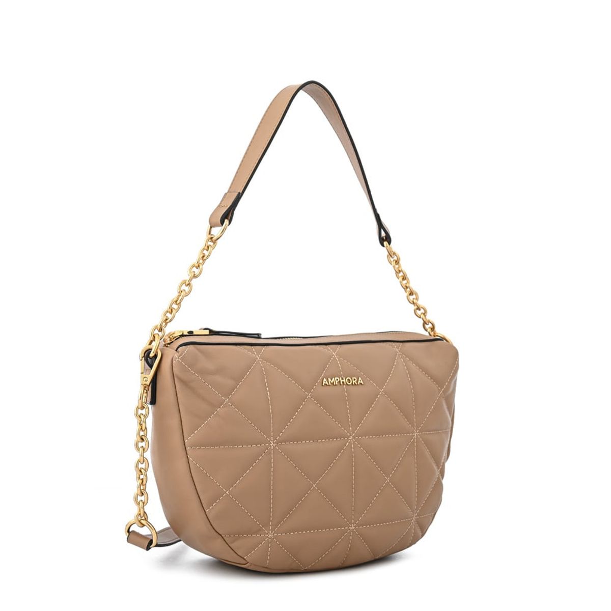 AMPHORA - Cartera bandolera michelle mediana beige