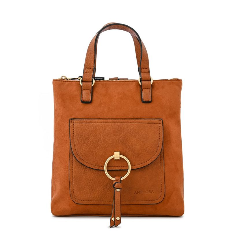 AMPHORA - Mochila mediana rustique camel