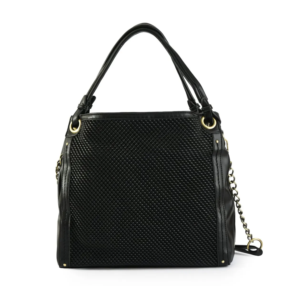 AMPHORA - Cartera tote tres divisiones eda grande negro