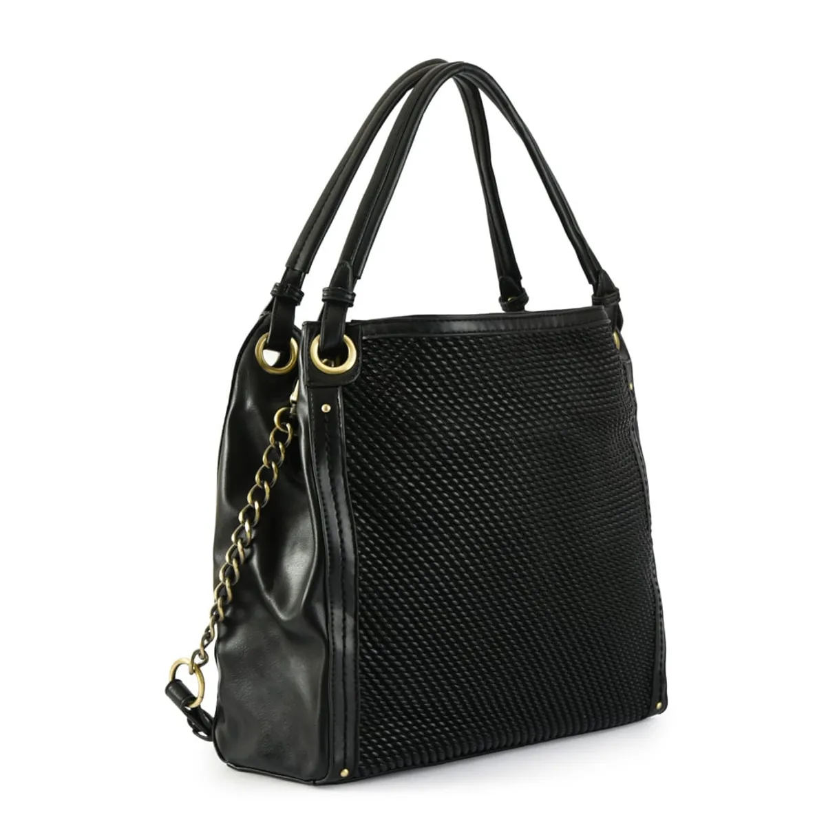 AMPHORA - Cartera tote tres divisiones eda grande negro