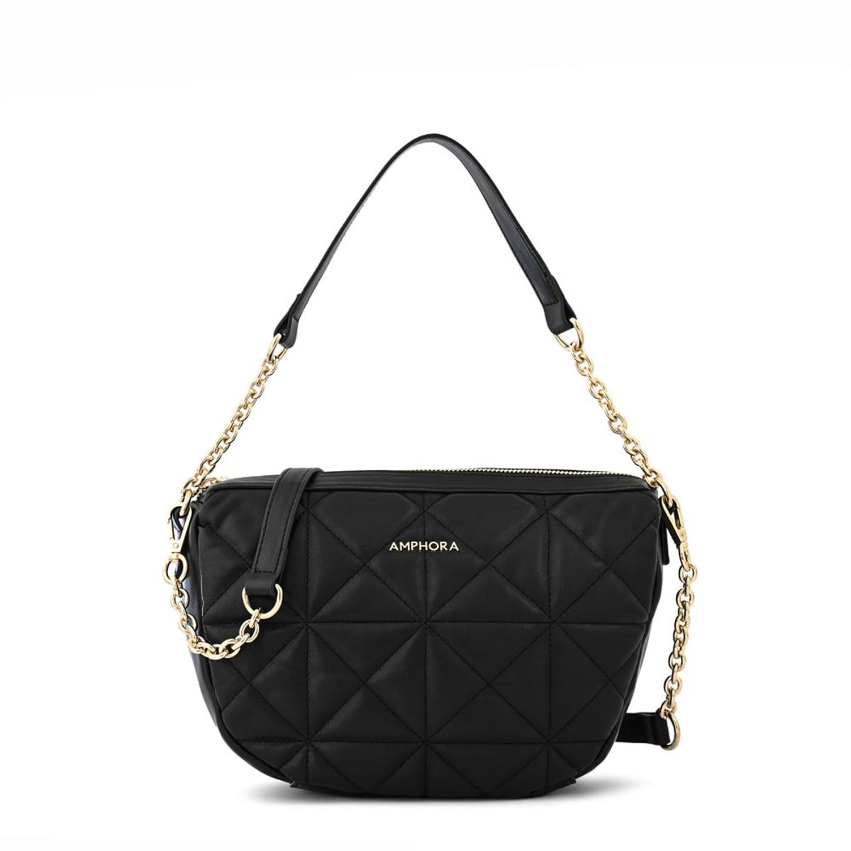 AMPHORA - Cartera bandolera michelle mediana negro